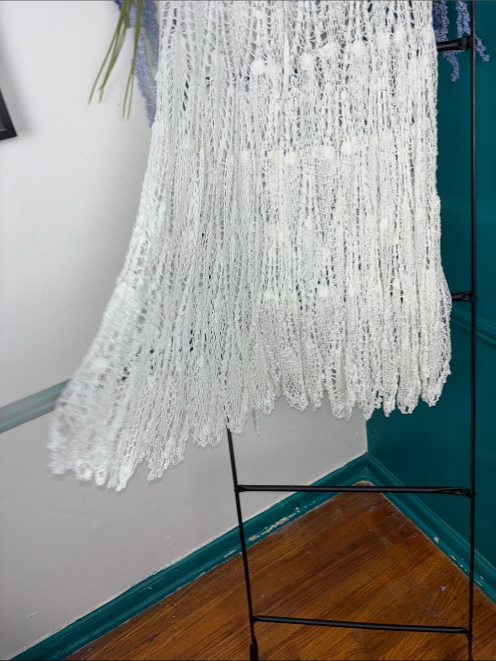 Crochet Fringe midi skirtWhite - Picture 4 of 4